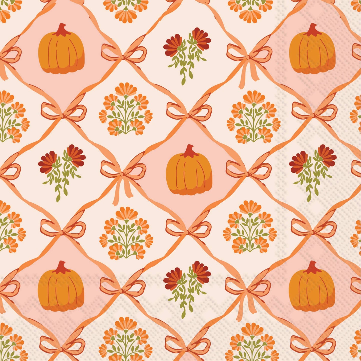 Harvest Bloom Toile Cocktail Napkins