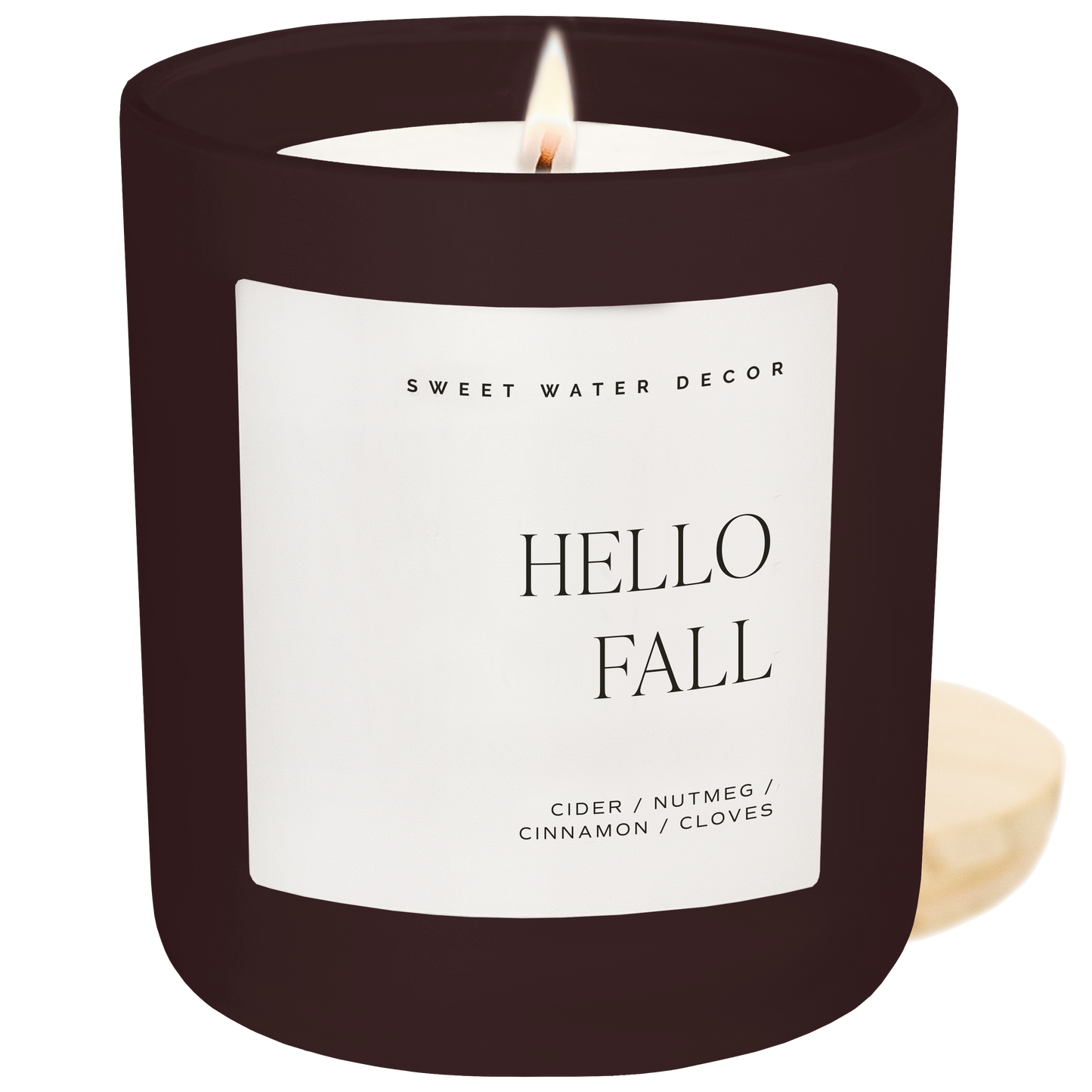 Hello Fall 15 oz Candle | Matte Brown Jar