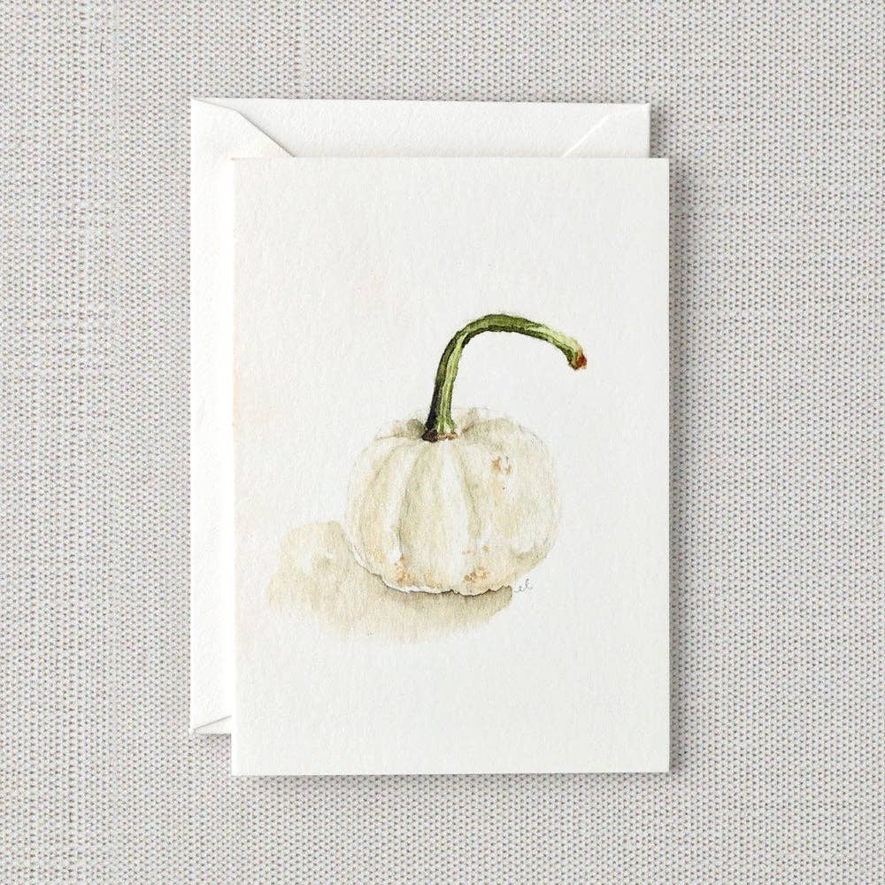Mini Notecard | White Pumpkin