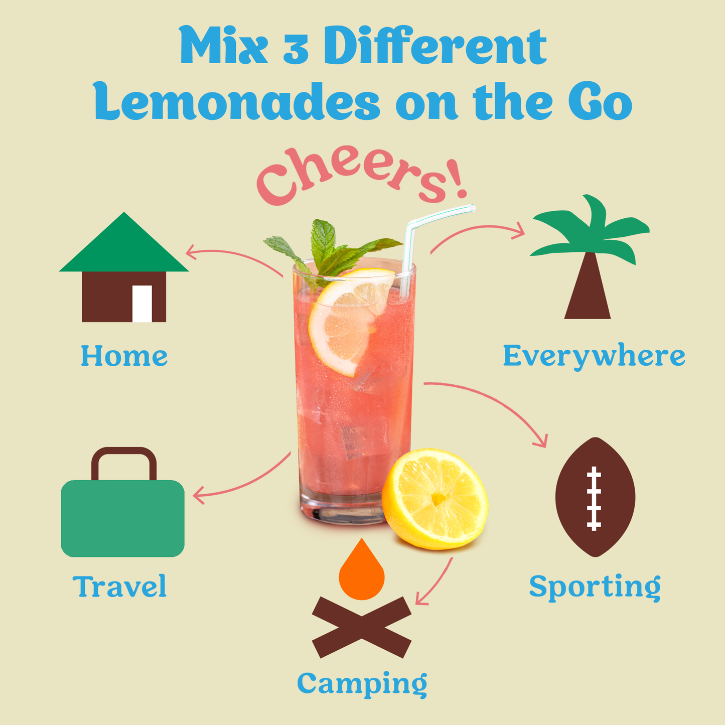 Lemonade Variety Pack Cocktail Mixers -6 Serving Multipack