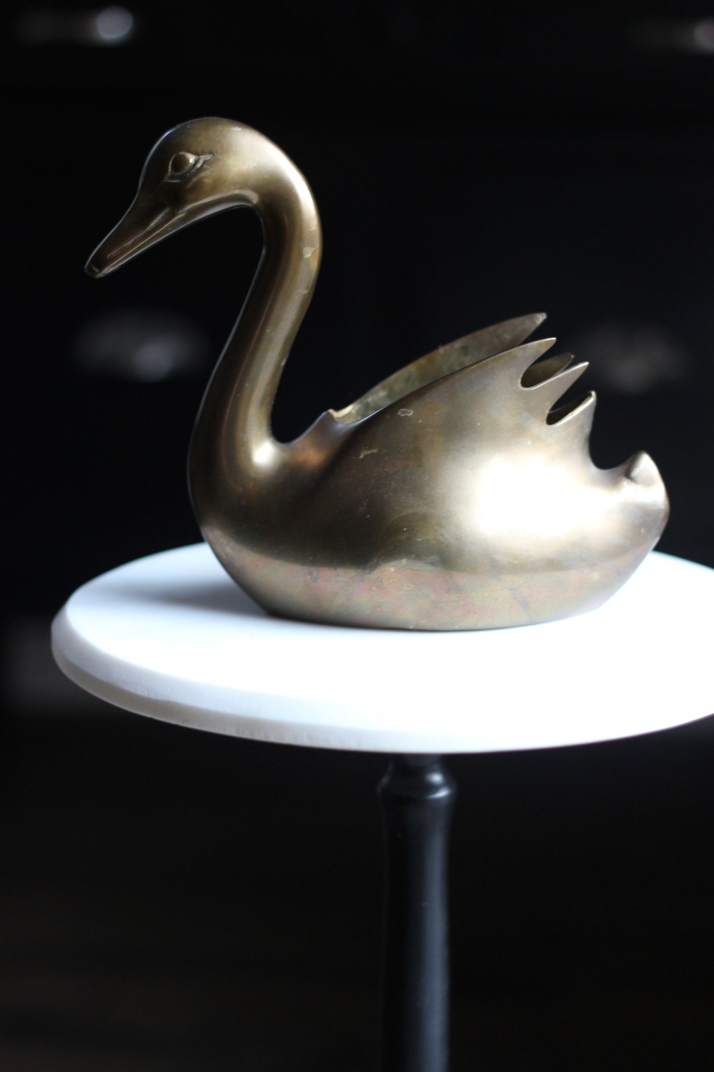 Vintage | Brass Swan