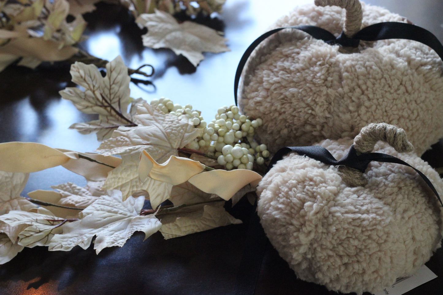 Natural Fall Leaves, Berry Clusters & Eucalyptus Pick