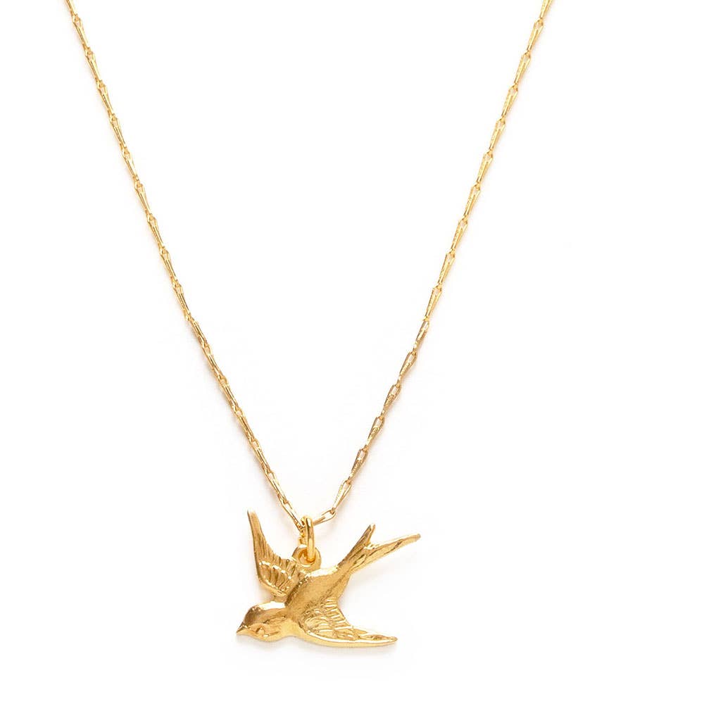 Tiny Swallow Bird Necklace