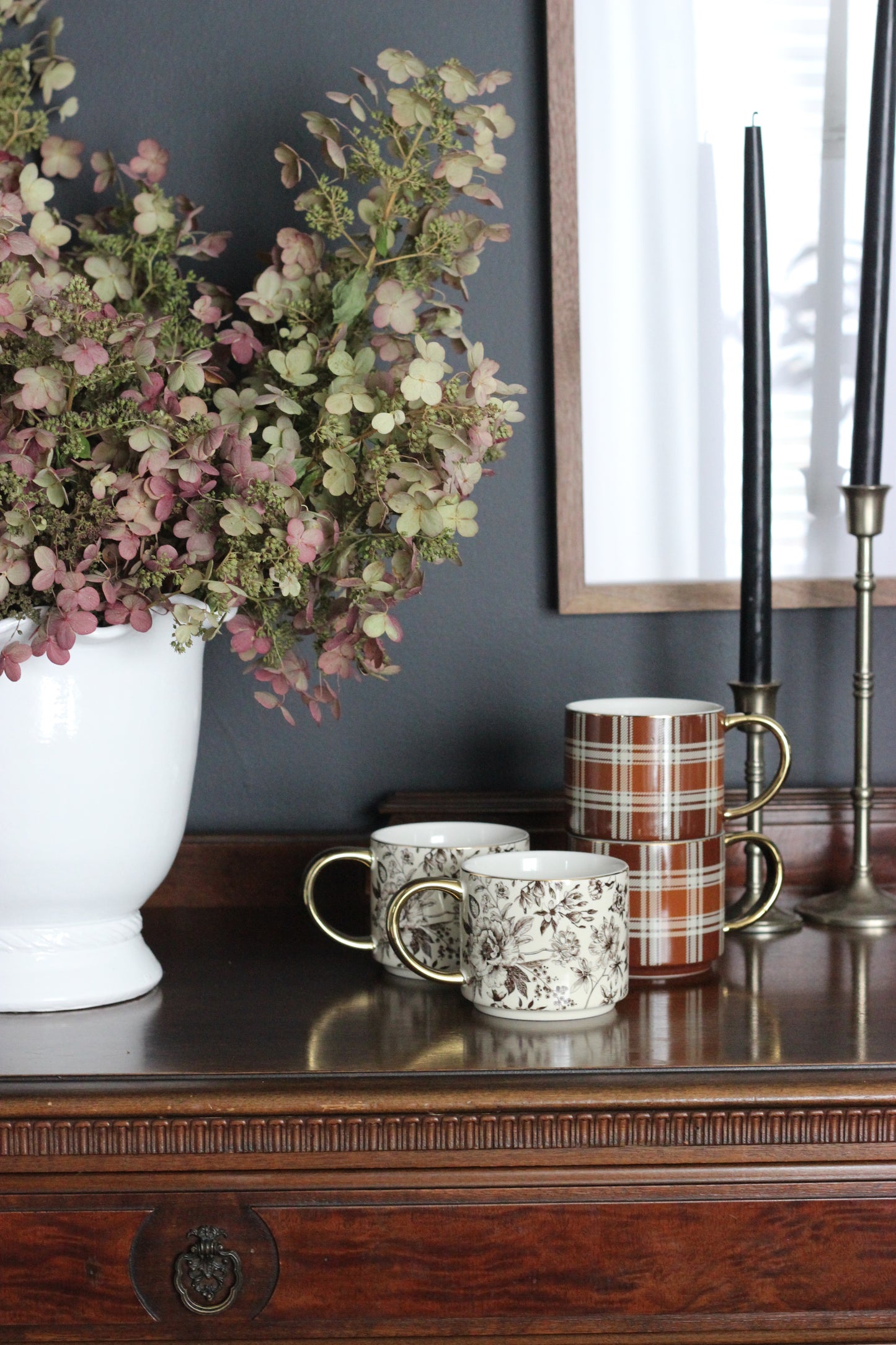 Brown Delft Coffee Mug