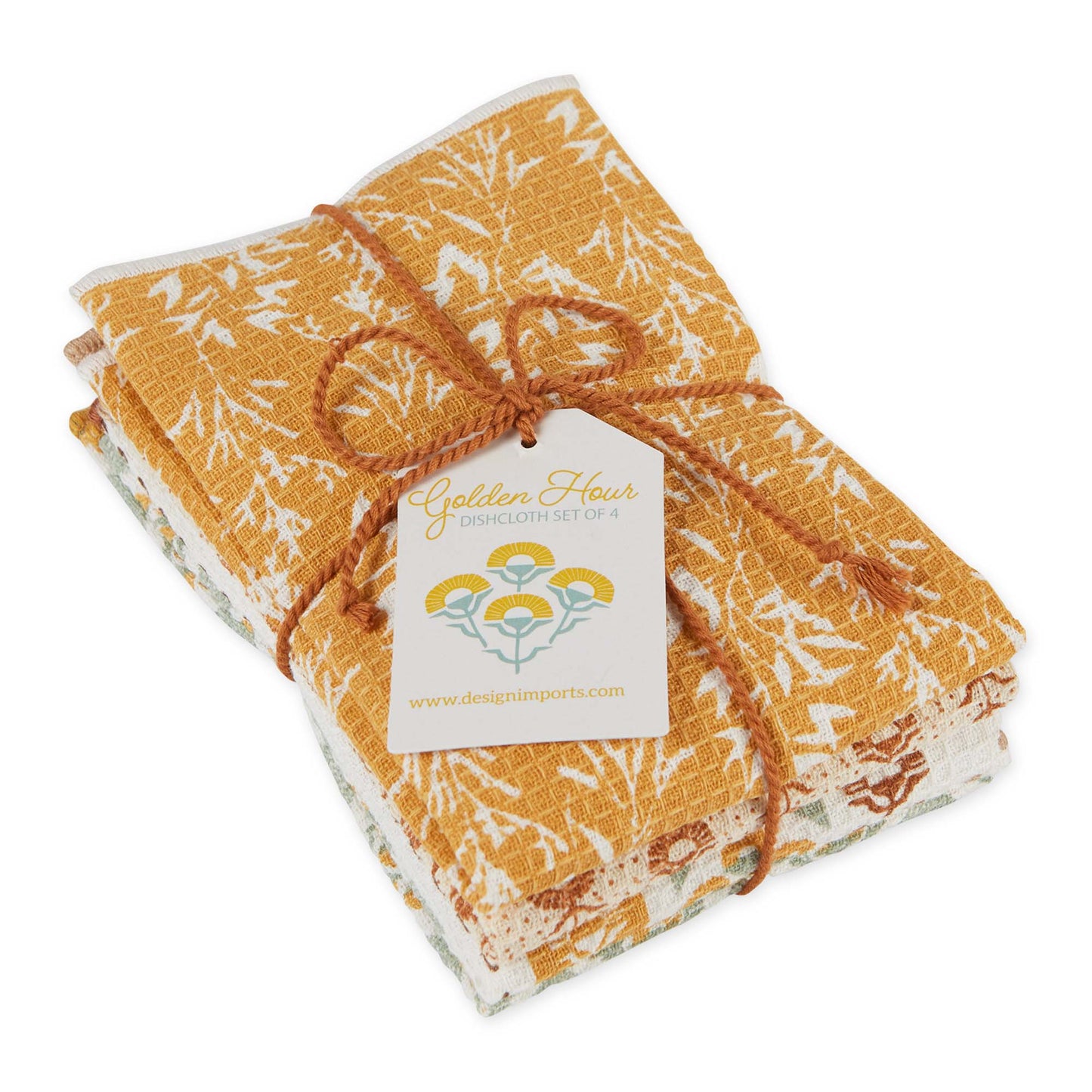 Cozy Days Printed Waffle Dishcloth | Set of 4