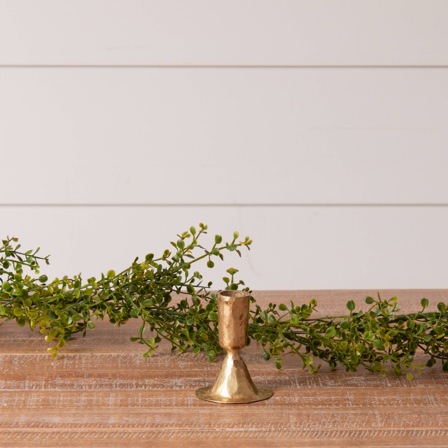 Gold Tone Hammered Candle Holder