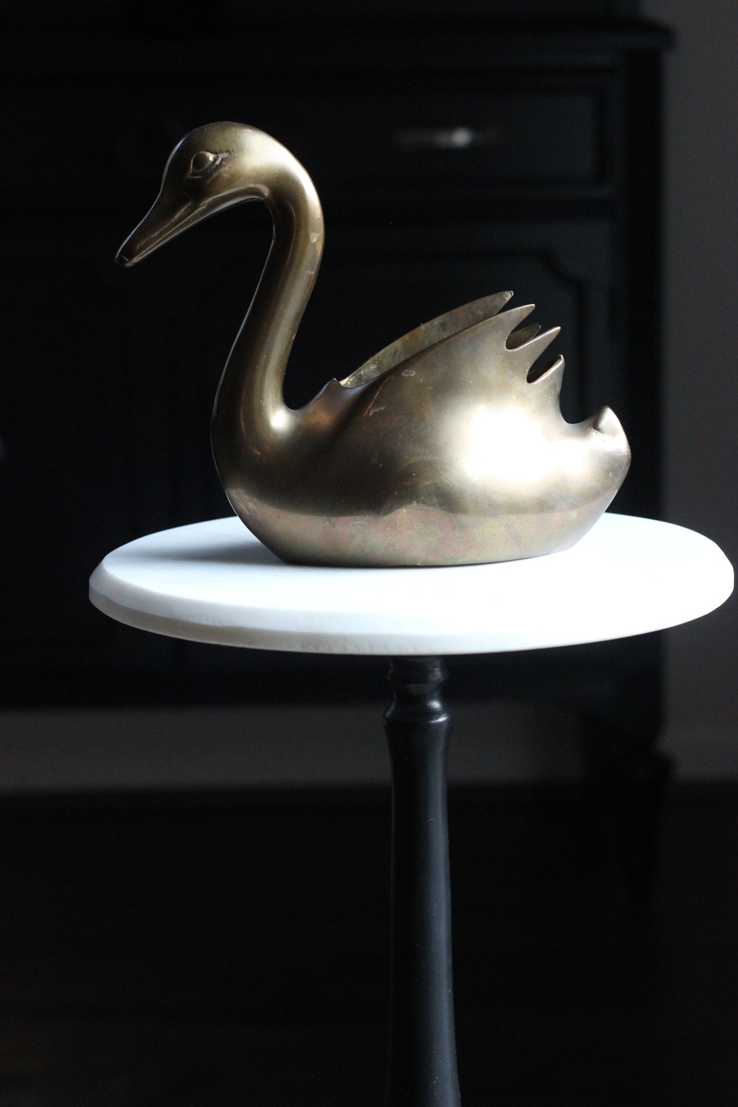 Vintage | Brass Swan