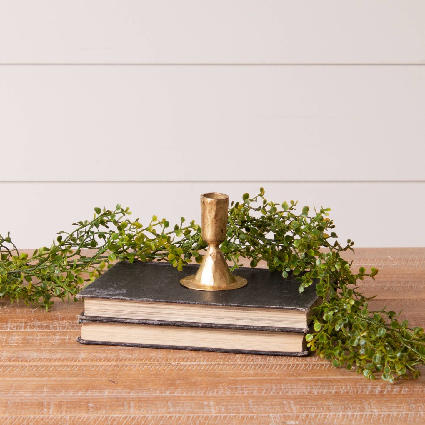 Gold Tone Hammered Candle Holder