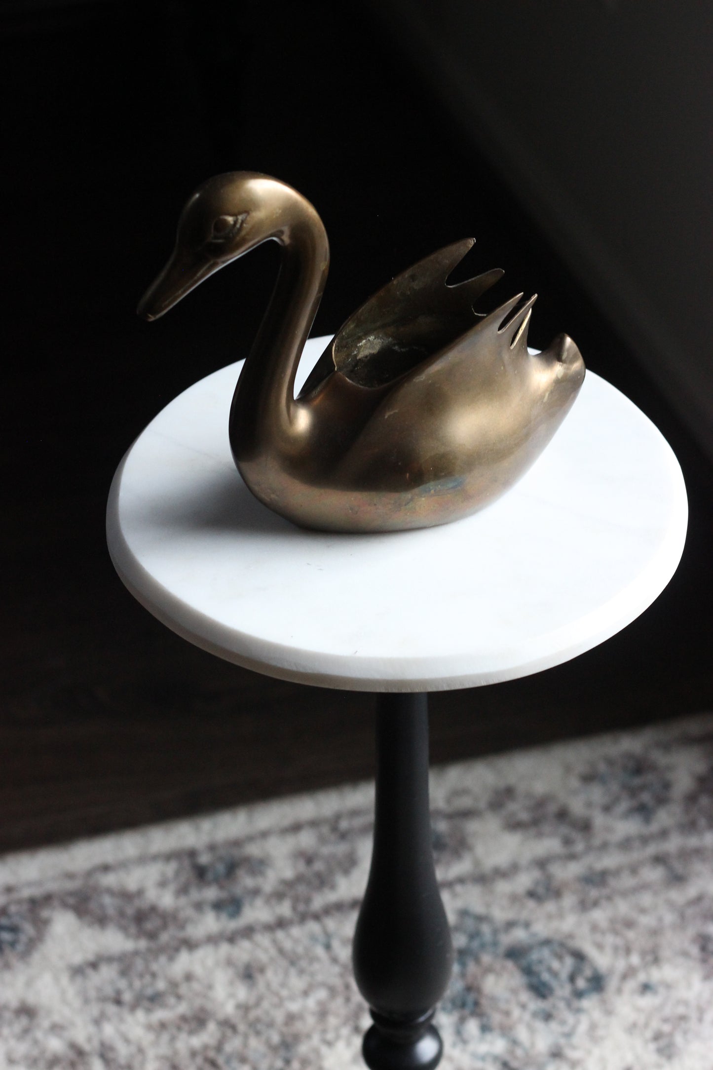 Vintage | Brass Swan