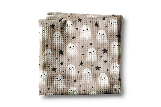 Ghost Smiles Halloween Fall Collage Kitchen Towel Waffle