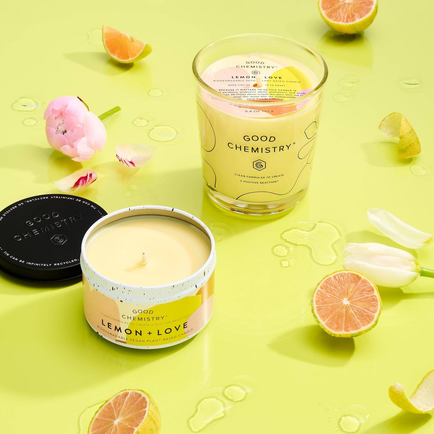 Lemon + Love Tin Candle