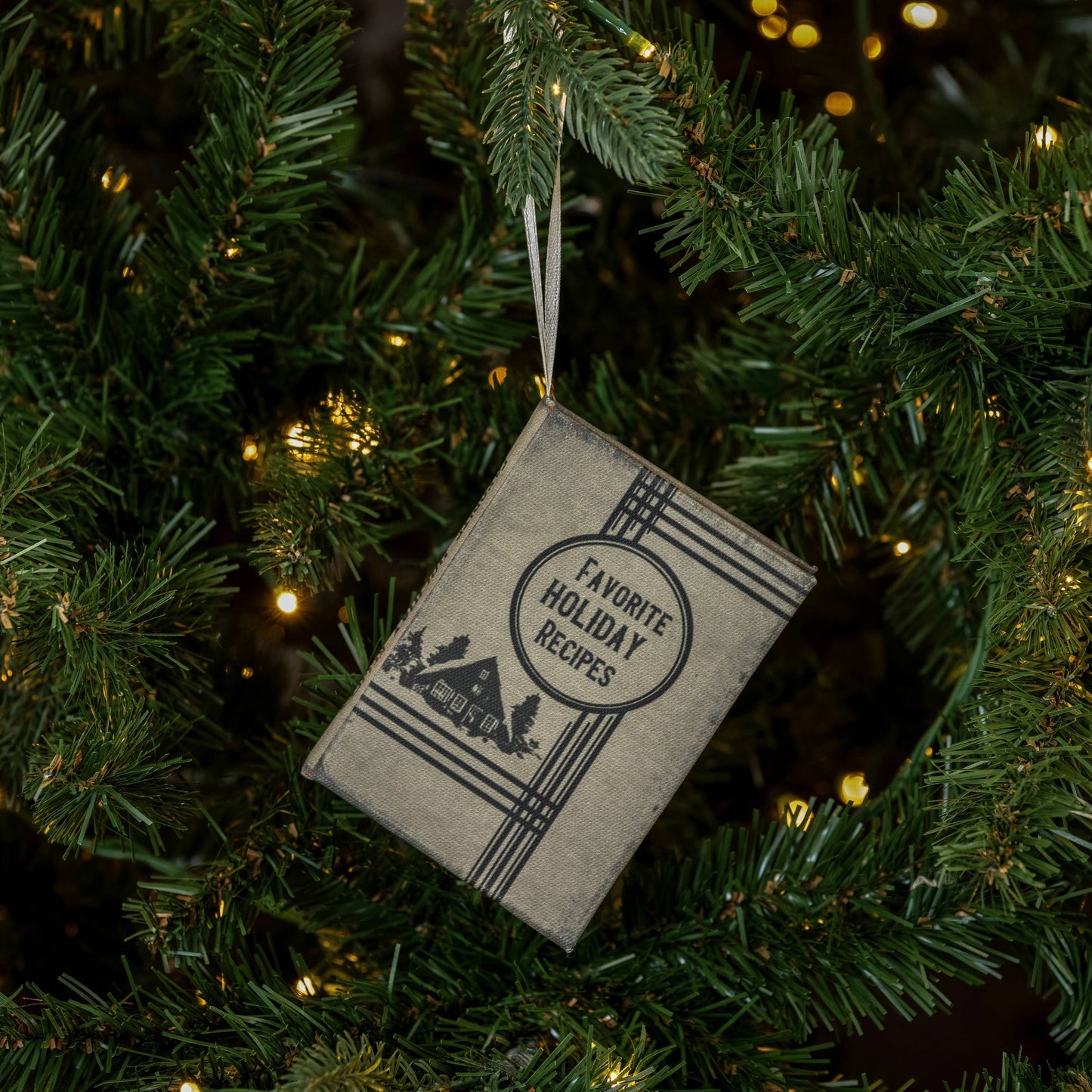 Favorite Holiday Recipes Book Ornament