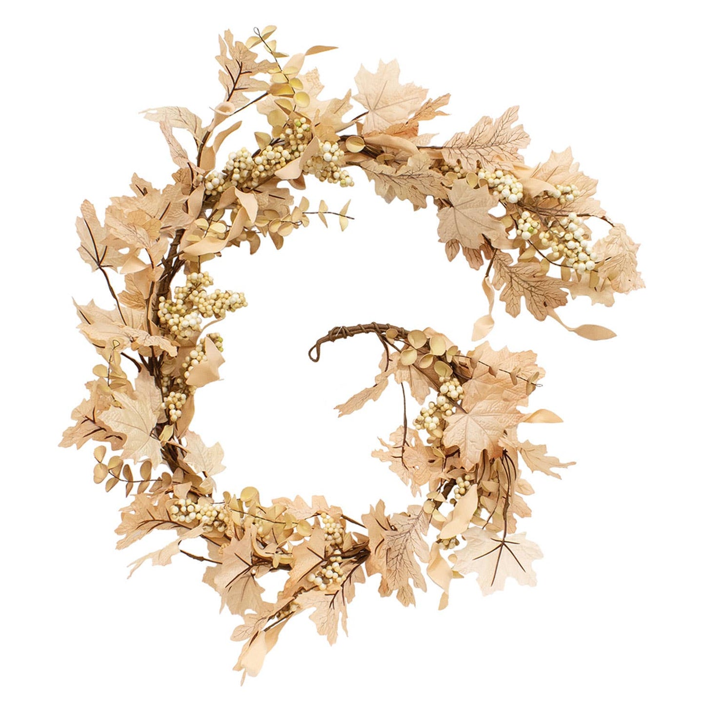 Garland | Natural Fall Leaves, Berry Clusters & Eucalyptus