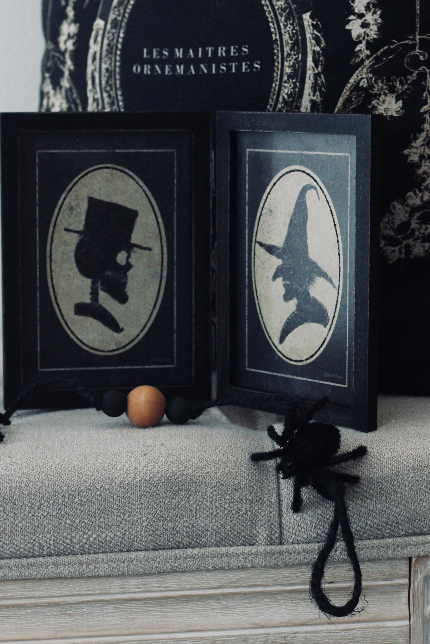 Spooky Portraits Hinged Sign
