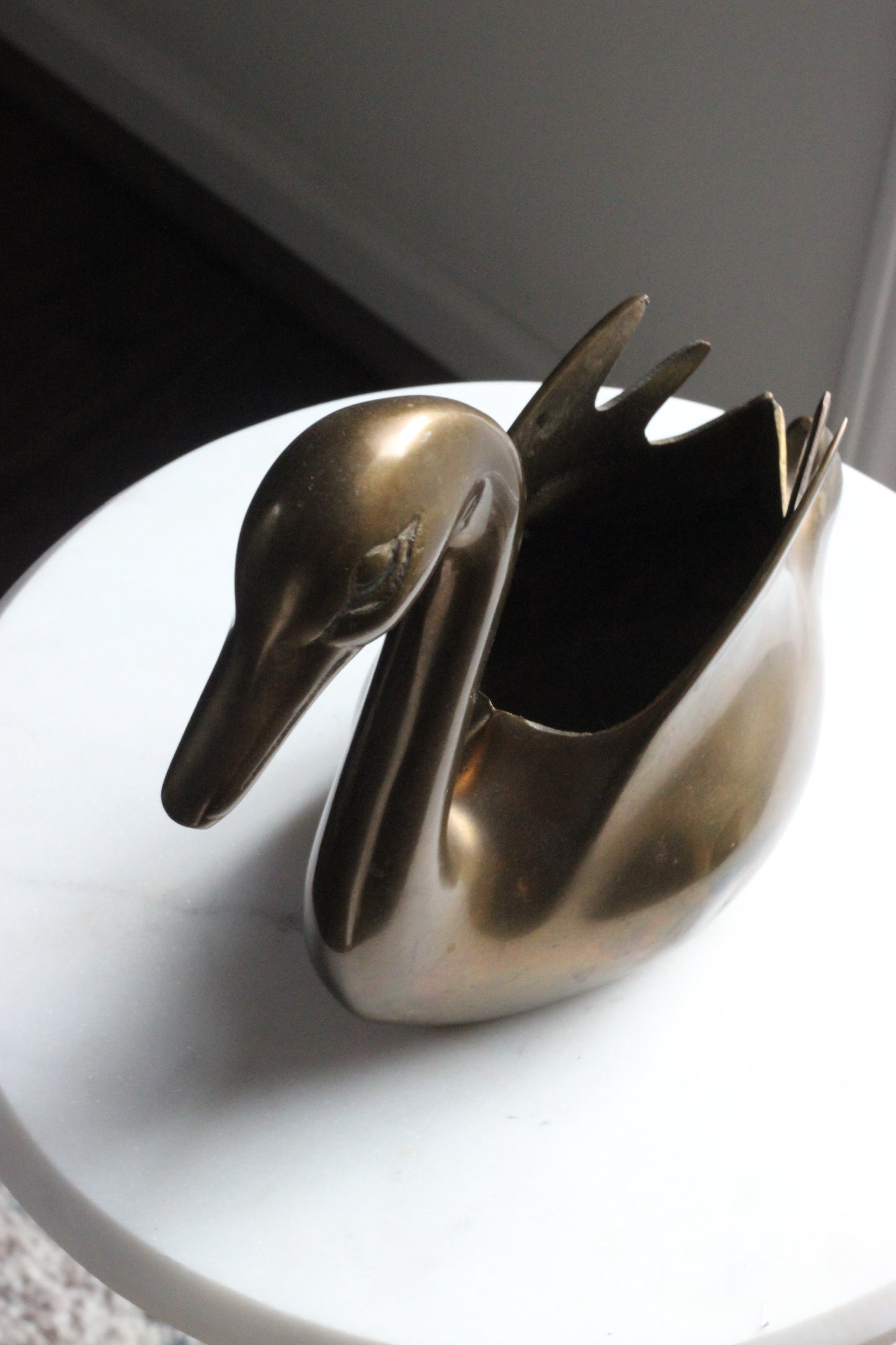 Vintage | Brass Swan