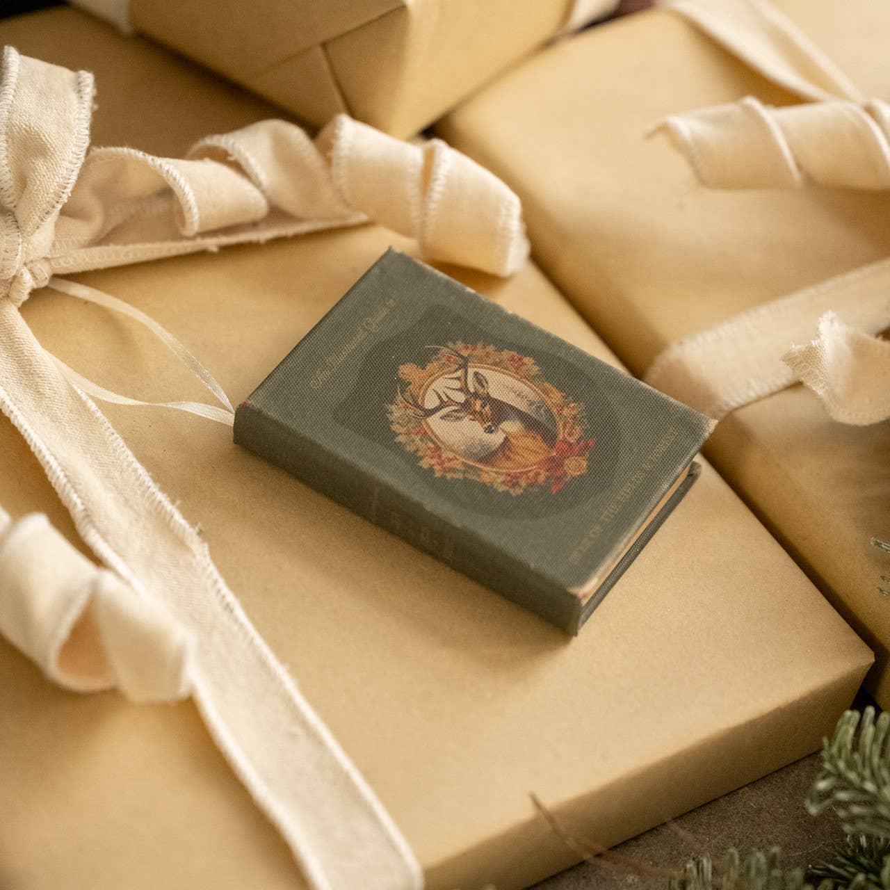 Deer of the Field & Forest Mini Book Ornament