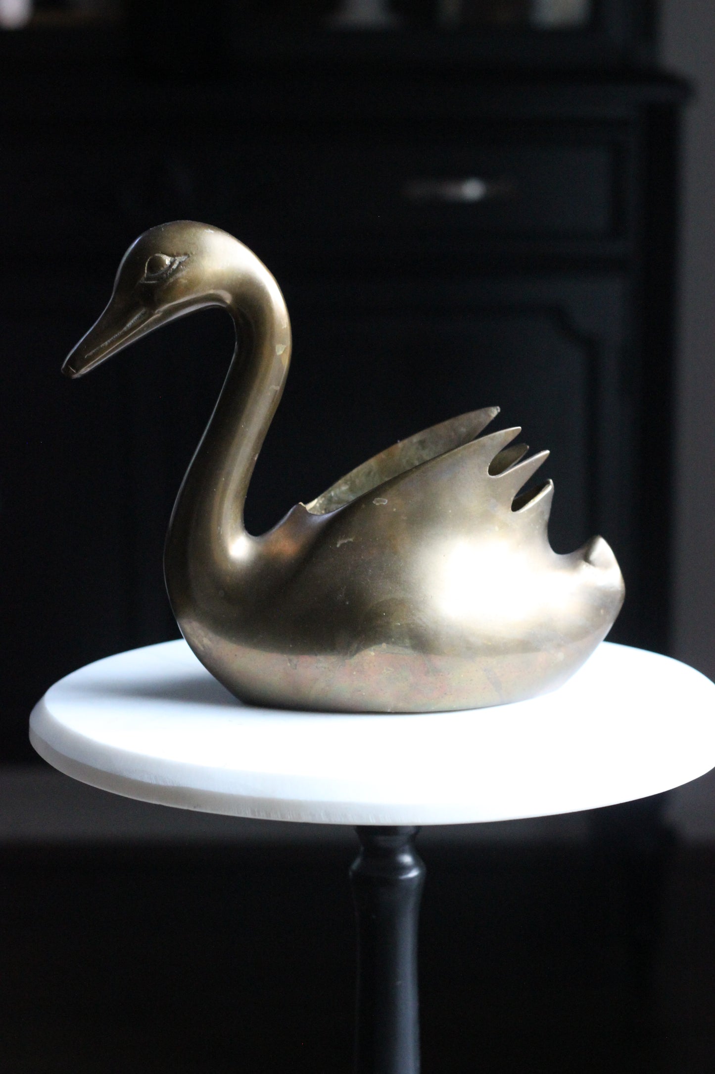 Vintage | Brass Swan