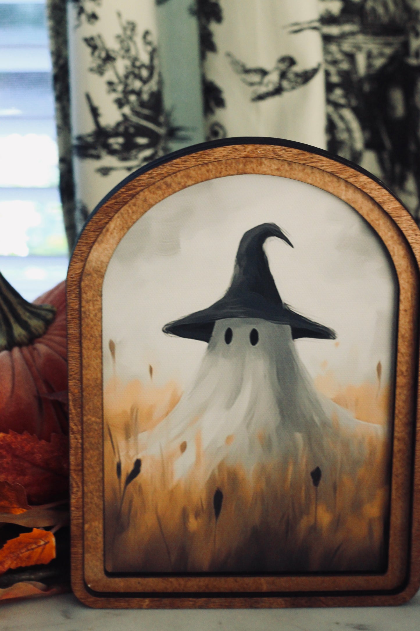 Arch Top Wheat Field Ghost Framed Art
