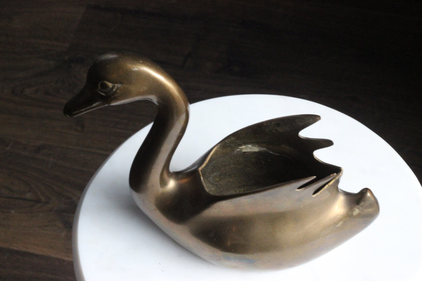 Vintage | Brass Swan