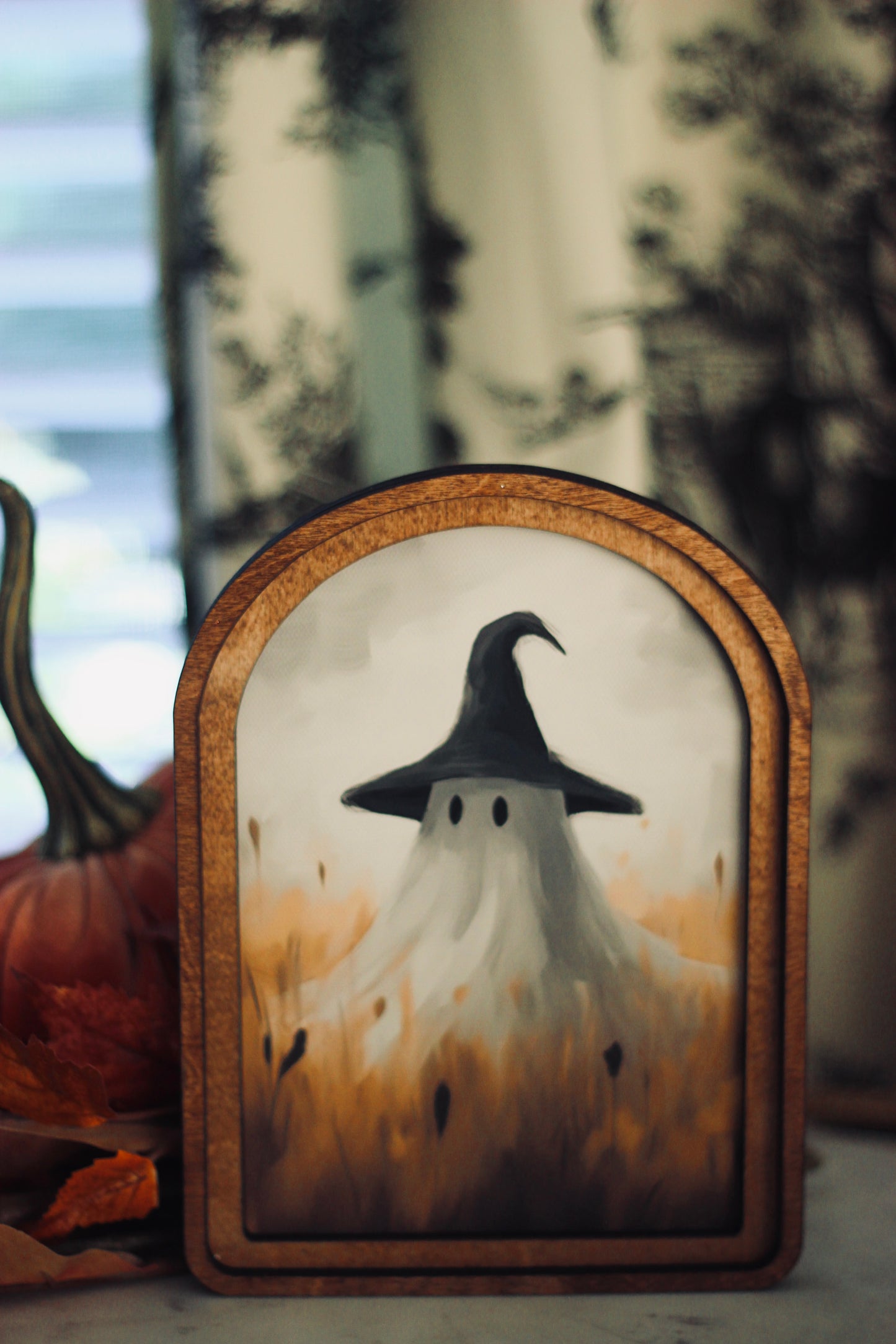 Arch Top Wheat Field Ghost Framed Art