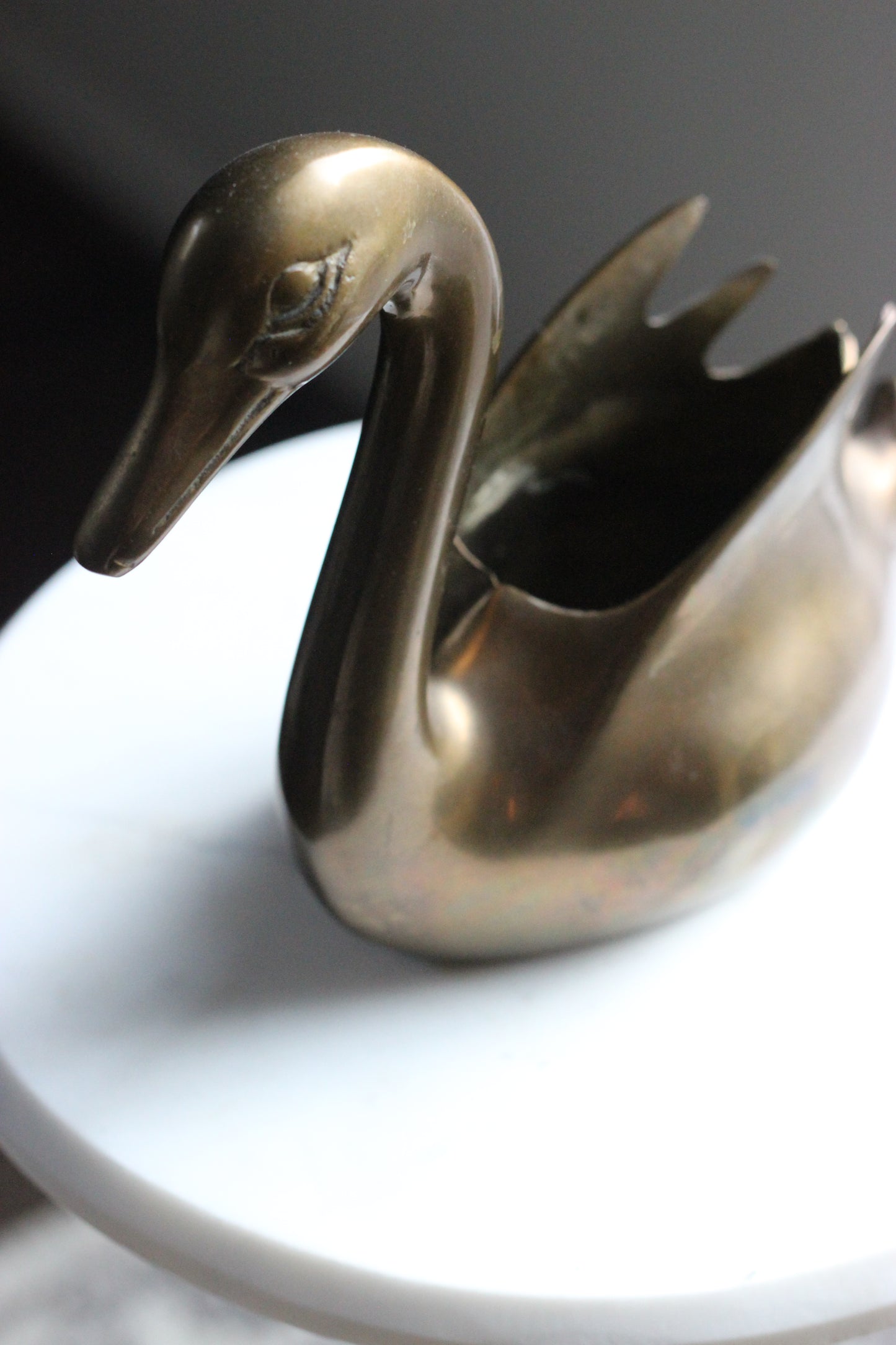 Vintage | Brass Swan