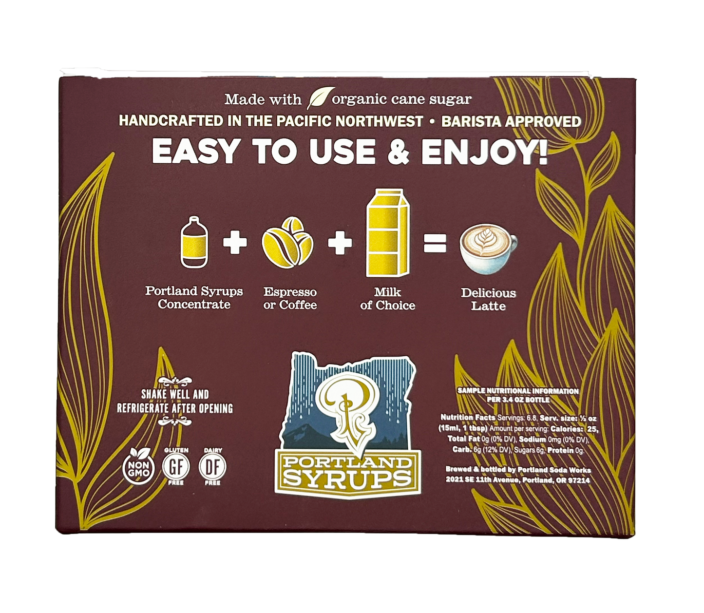 Coffee Syrups Set | Vanilla, Hazelnut, & Caramel.