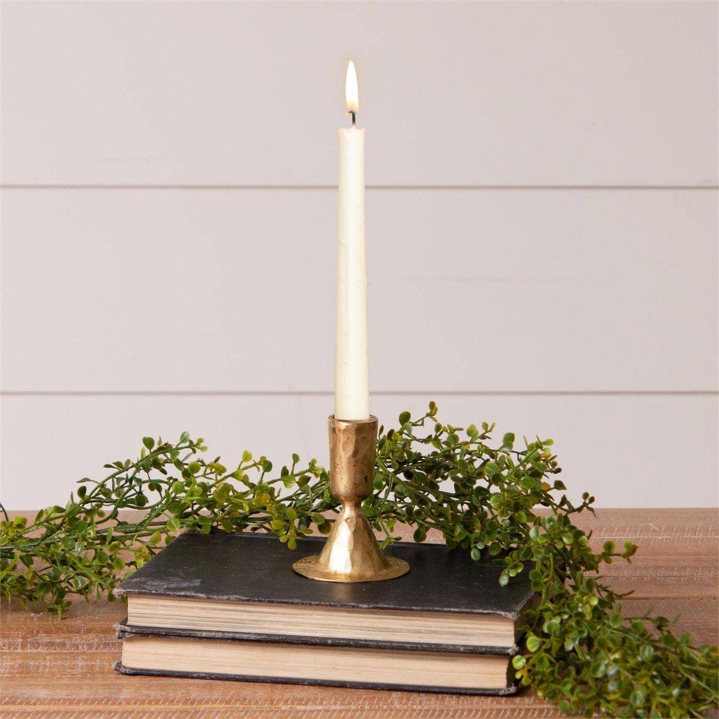 Gold Tone Hammered Candle Holder