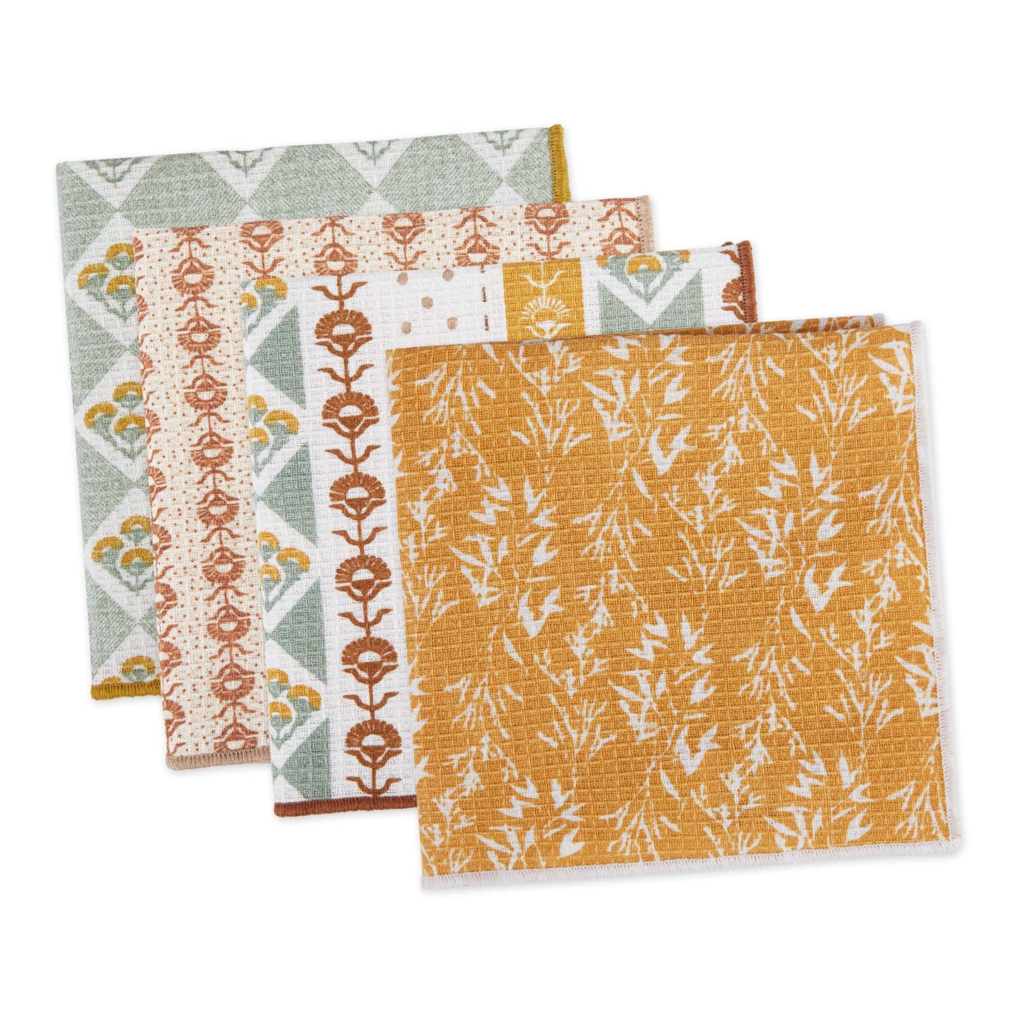Cozy Days Printed Waffle Dishcloth | Set of 4