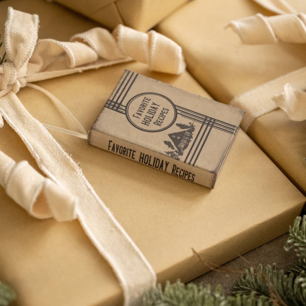 Favorite Holiday Recipes Book Ornament