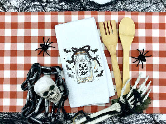 Sourdough Halloween Dish Towel, Bread Baking Decor Witch Fun