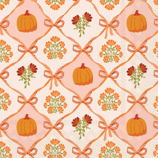 Harvest Bloom Toile Cocktail Napkins