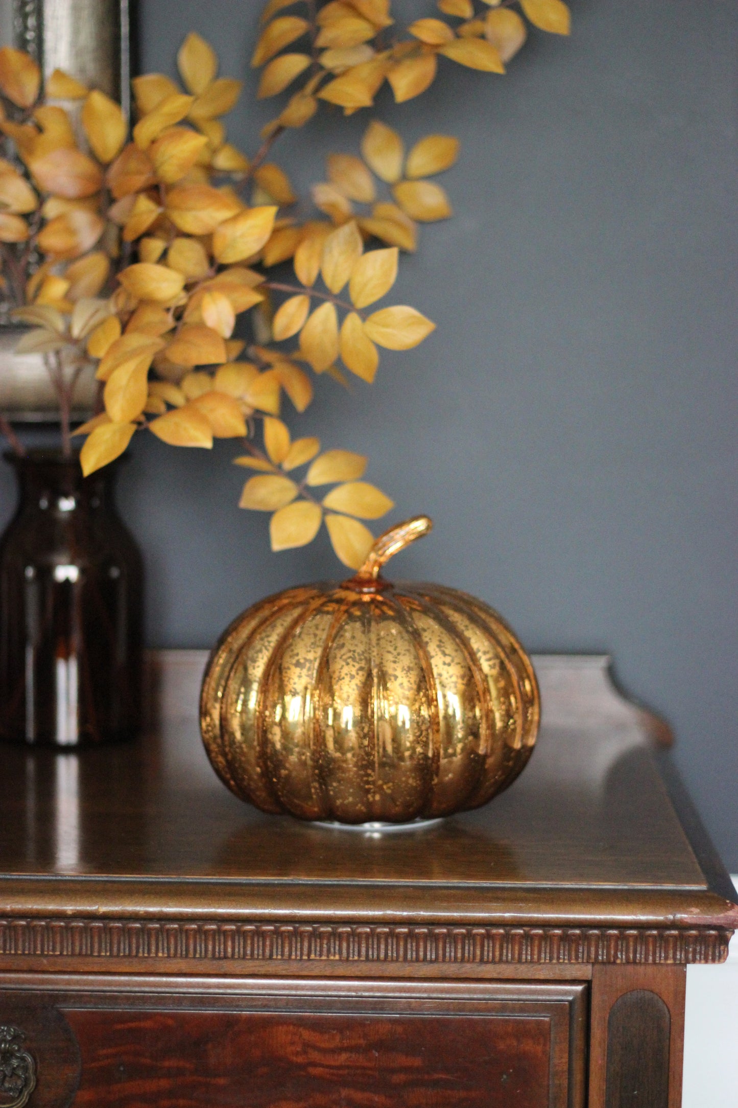 Pumpkin | Orange Starry Glass  | Medium