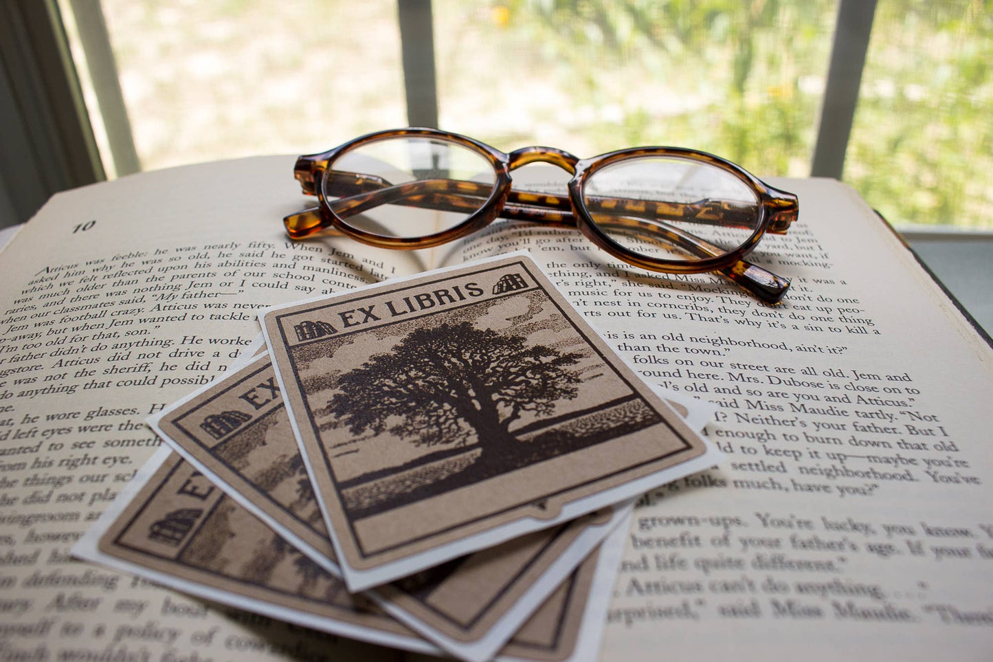 Bookplate Stickers | Sepia Oak