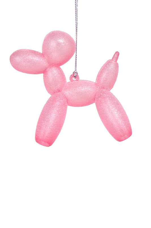 Pink Balloon Poodle Ornament