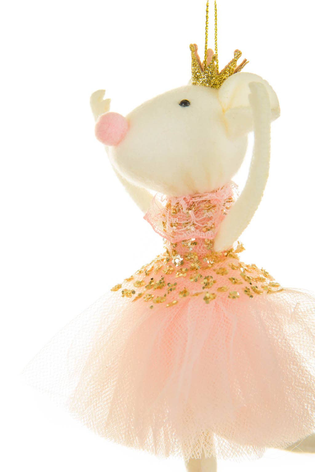 Dancing Pink Ballerina Mouse Ornament