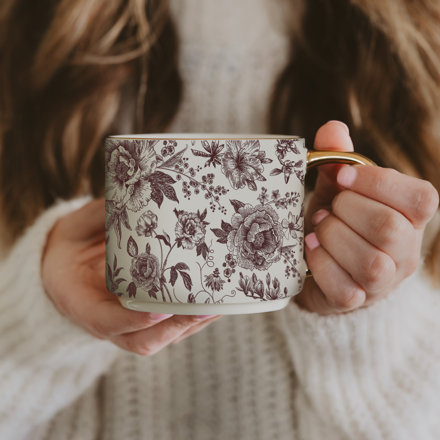 Fall Coffee Mug | Brown Delft
