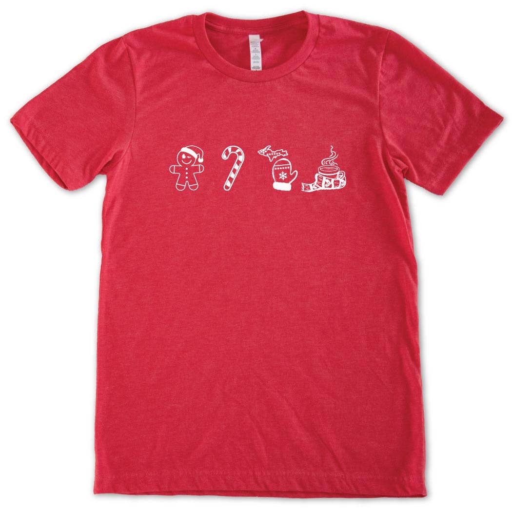Holiday Vibes Tee: XL / Heather Red