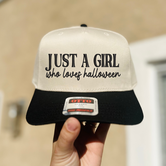 Just a Girl Who Loves Halloween | Embroidered Hat