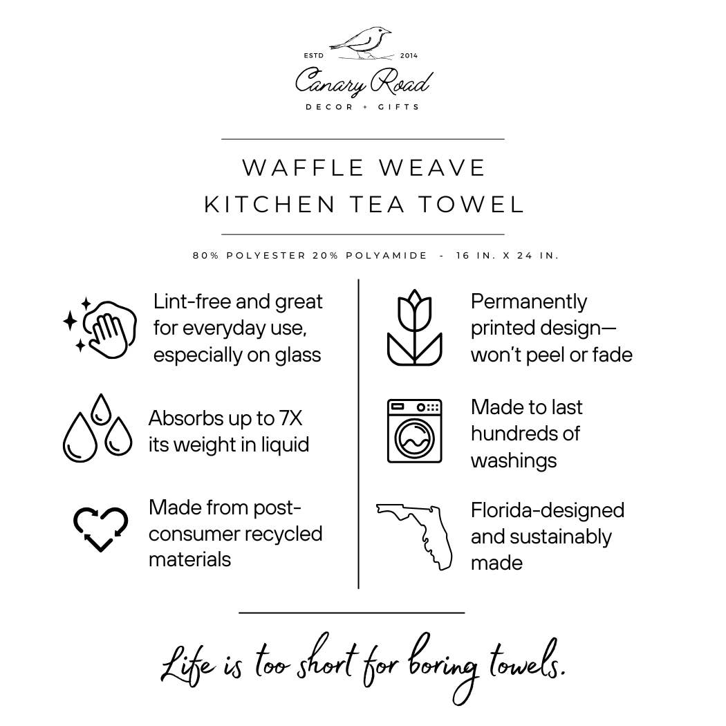 Fall Autumn Leaves Foliage Picking Farm Kitchen Towel Waffle