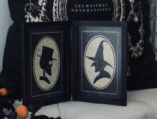 Spooky Portraits Hinged Sign