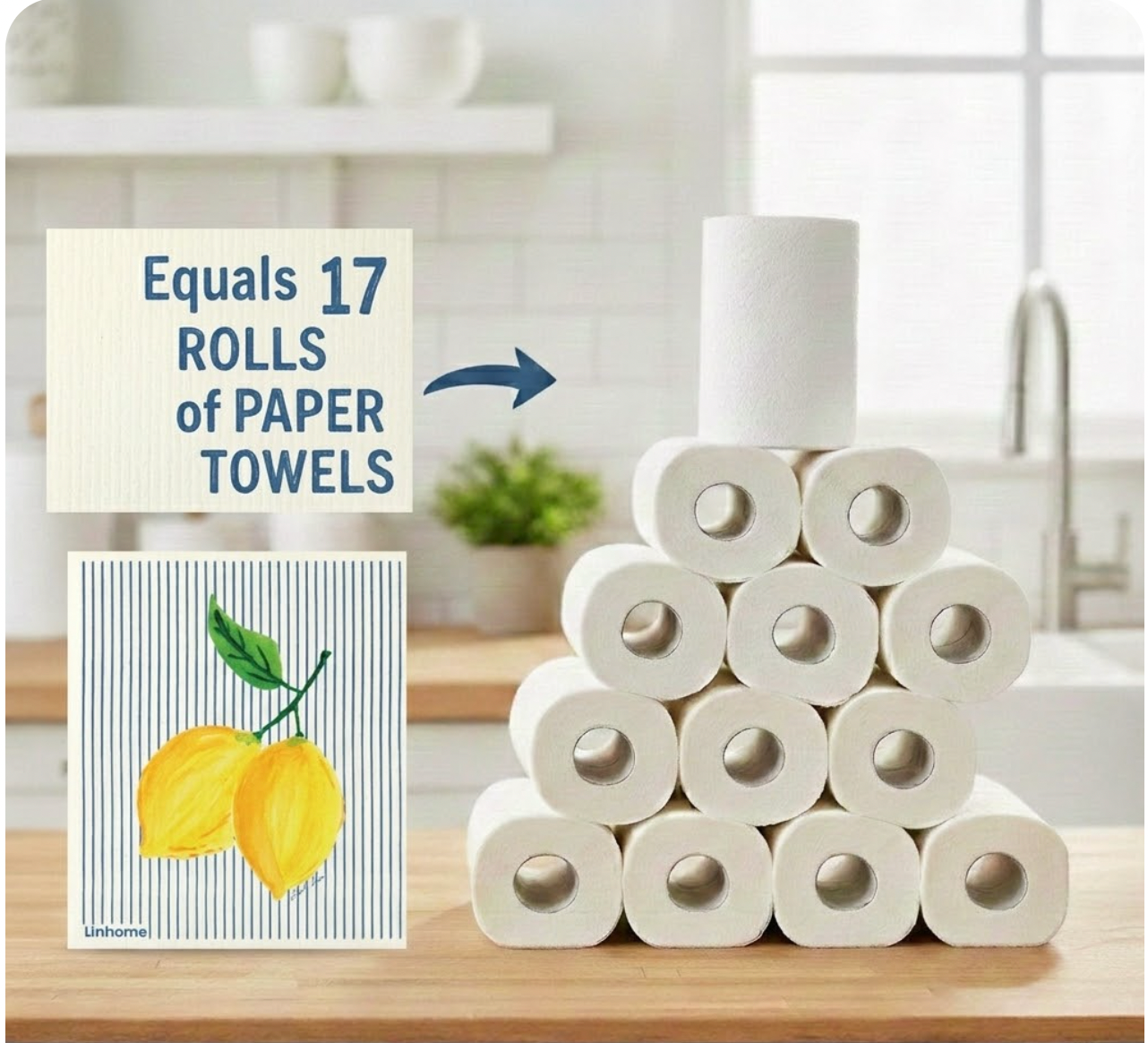 Lemon Zest Stripe | Swedish Dishcloth