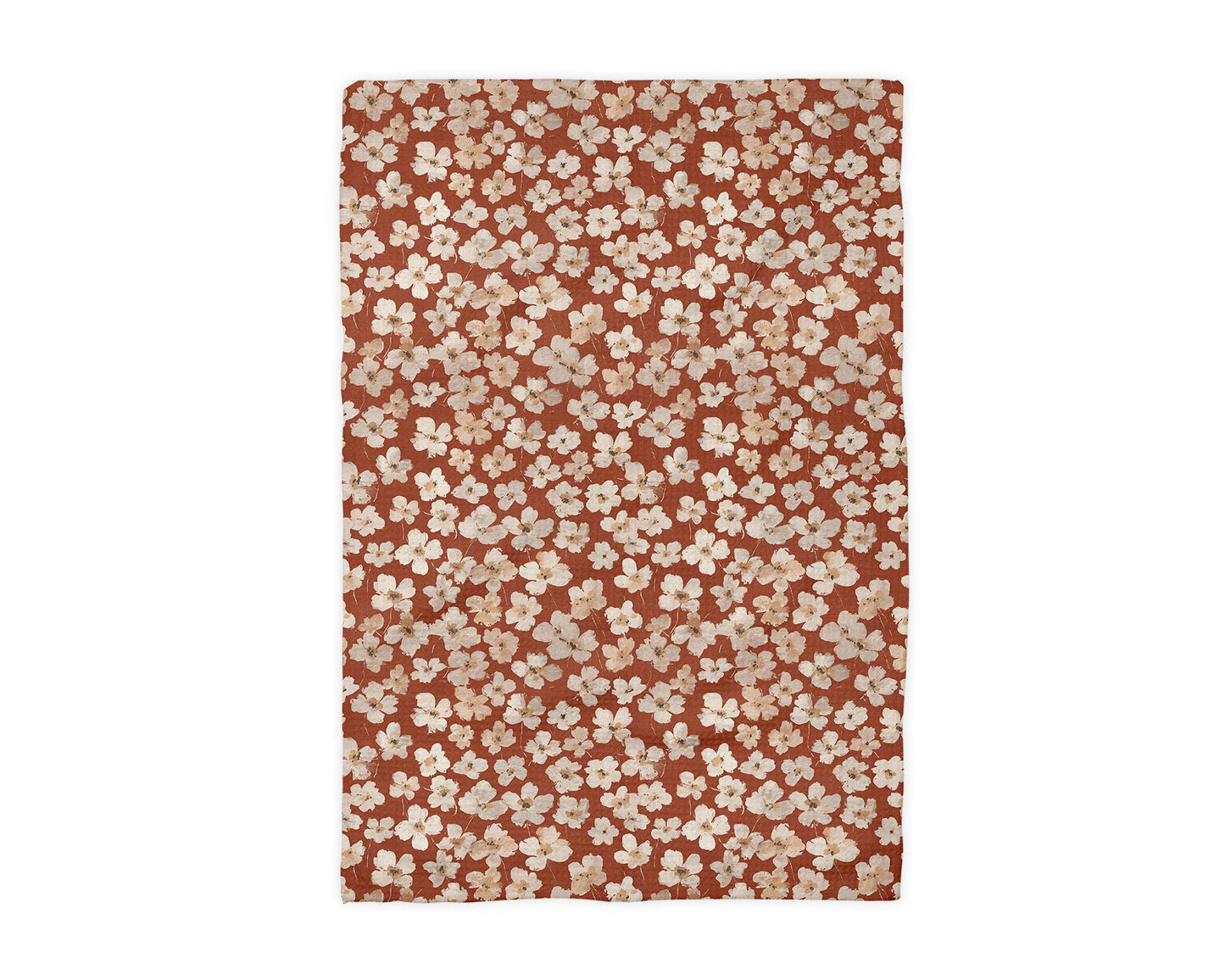 Fall Autumn Floral Waffle Weave Kitchen Towel