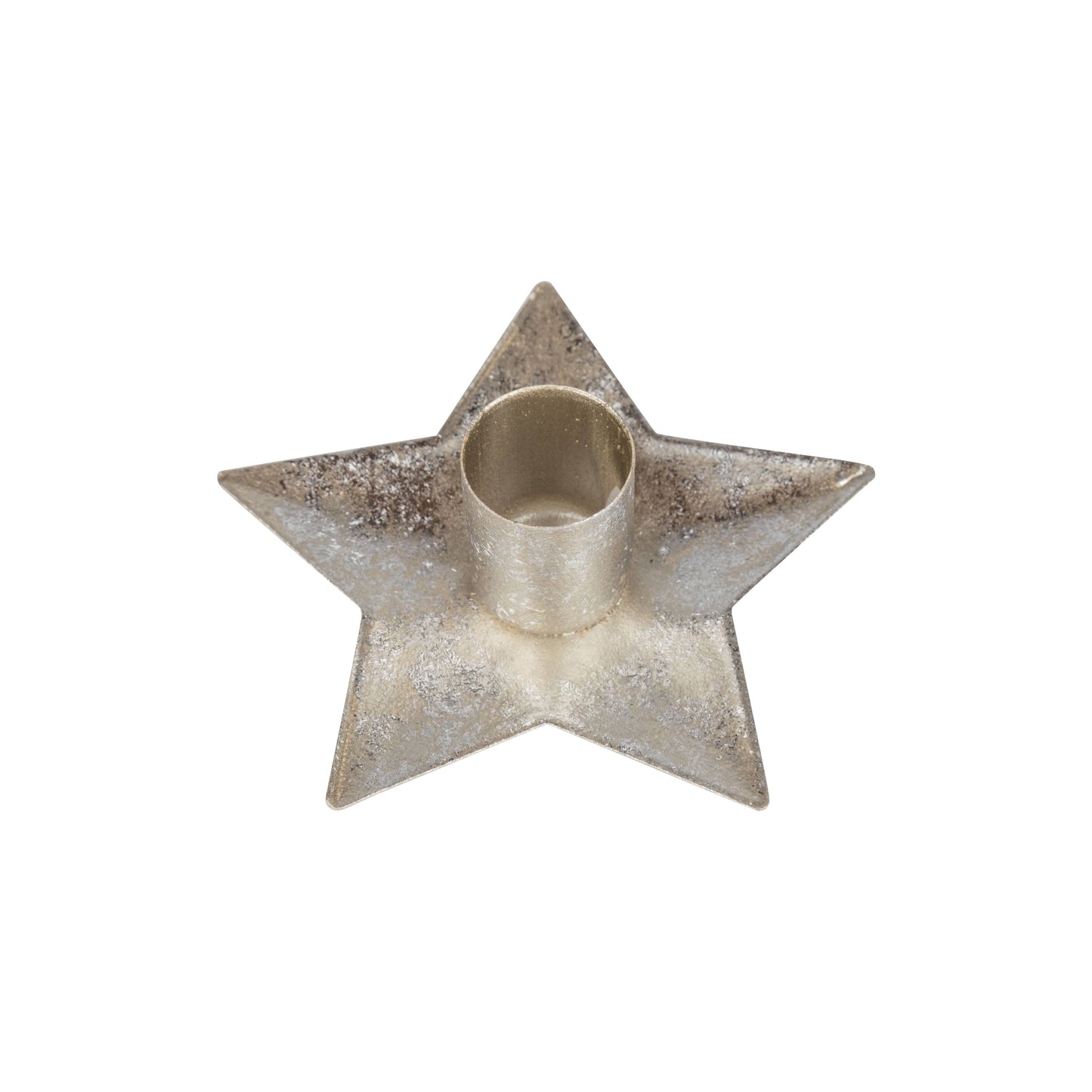 Silver Foil Star | Taper Holder 3.75 in