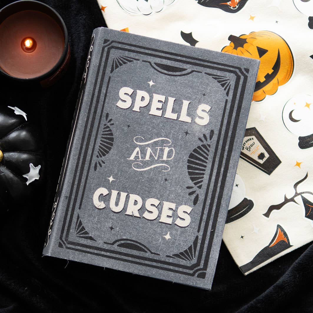 Spells and Curses Book Shaped  Halloween Storage Box