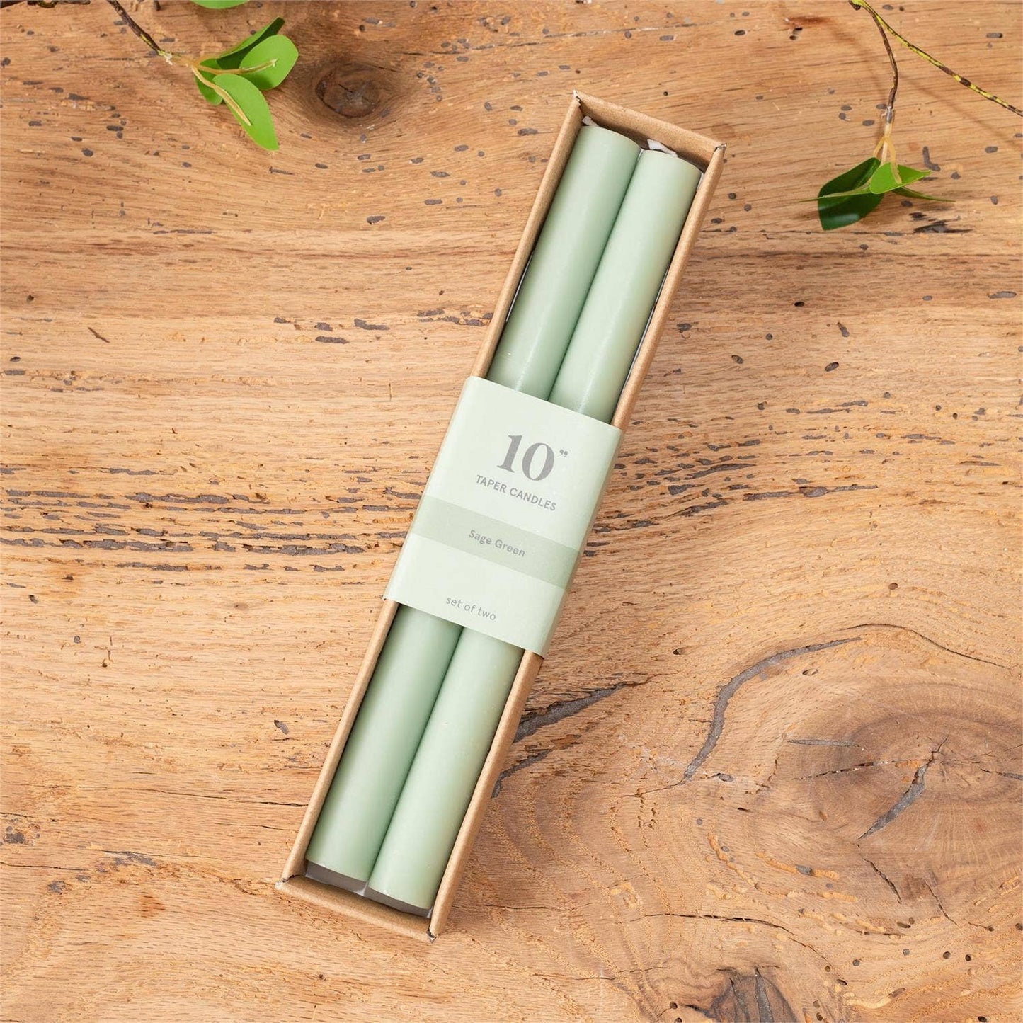 Spring Green Taper Candles
