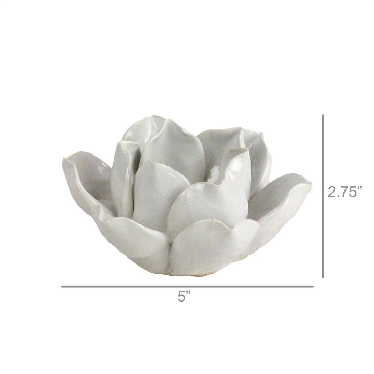 Lotus Tea Light Holder - White