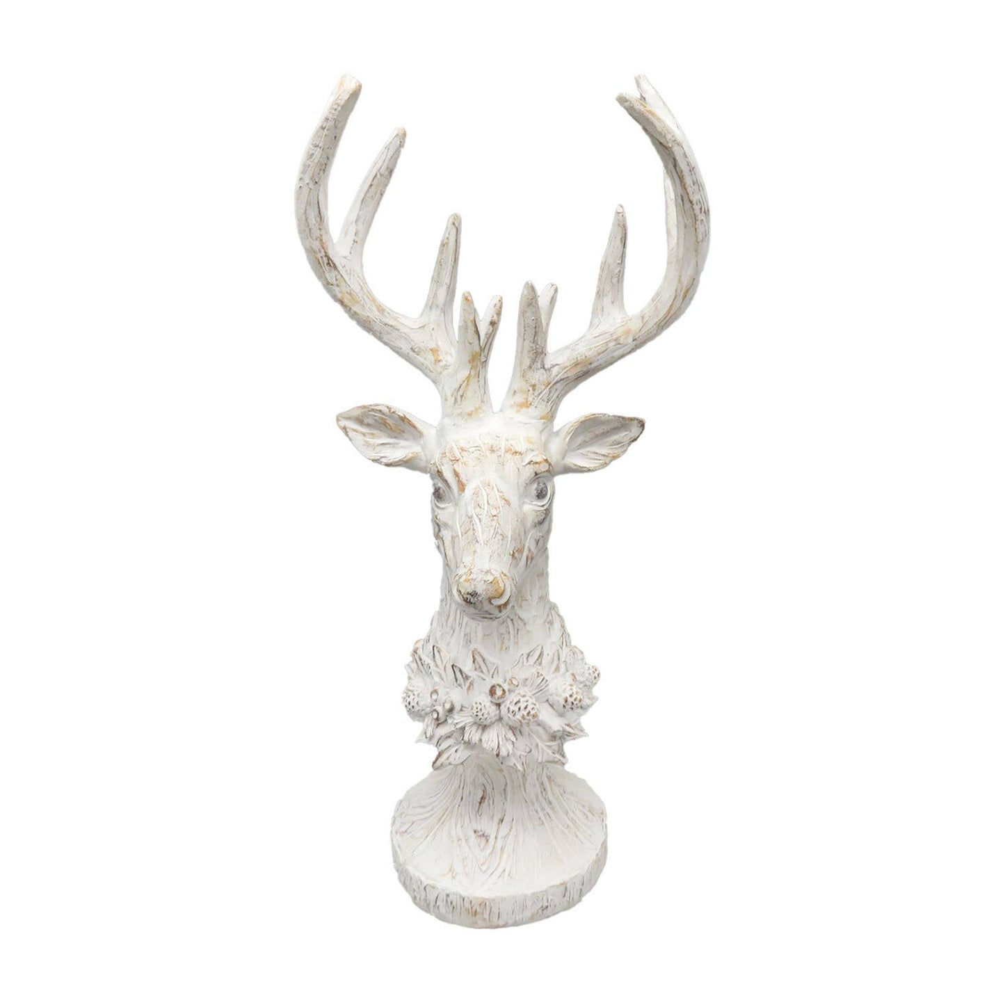 Whitewashed Deer Head Stand