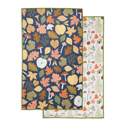 Fall Botanist Printed Microfiber Dishtowel