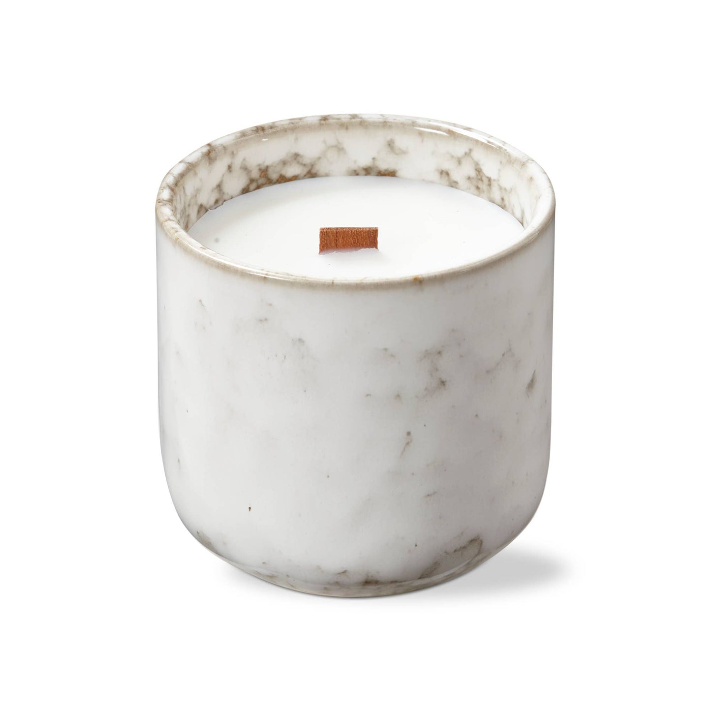 Reactive Glaze White Ginger Candle - Latte