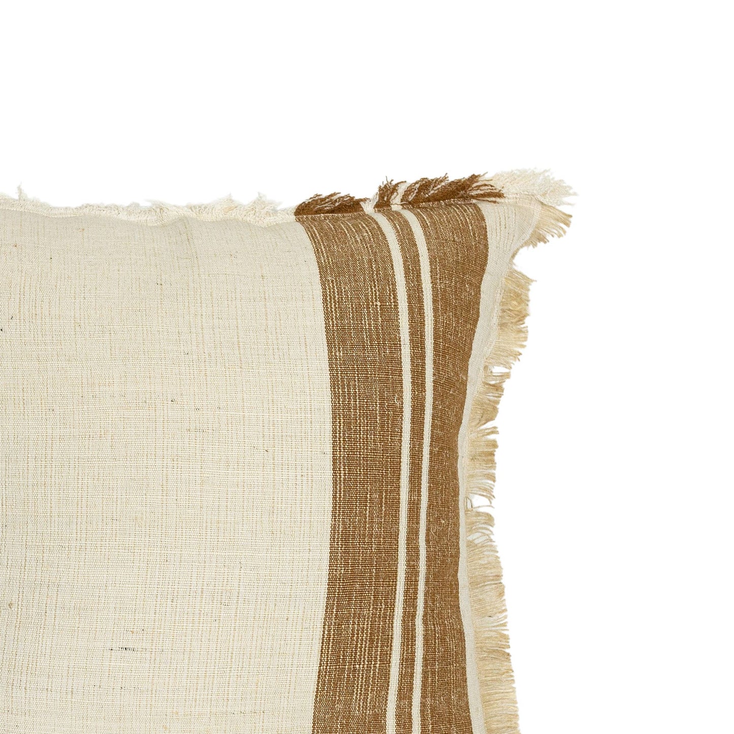 Edaline 20x20 Brown Striped Throw Pillow